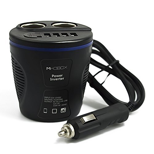 Mikobox 80w 12v car cup inverter dual cigarette lighter…