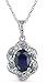 10K White Gold Multi-Color Sapphire Flower Pendant