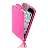 Supergets Quality Apple Ipod Touch 4G 4TH 5 5TH (2010,2011) Generation Leather Flip Case Pink And LCD Screen Protector Exclusive