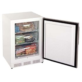 Summit FF6L7Cream Cream Locking Commercial Compact Refrigerator with 5.5 Cu Ft and Adjustable Shelves FF6L7