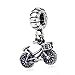 Bike Bicycle Charm 925 Sterling Silver Travel Dangle Sport Charm for Bracelet (A)