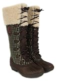 Ugg Edmonton Chocolate Brown & Plaid Boots