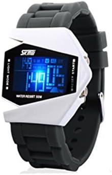 Auspicious beginning LED Personalized creative waterproof noctilucent airplane gray digital watch Size M