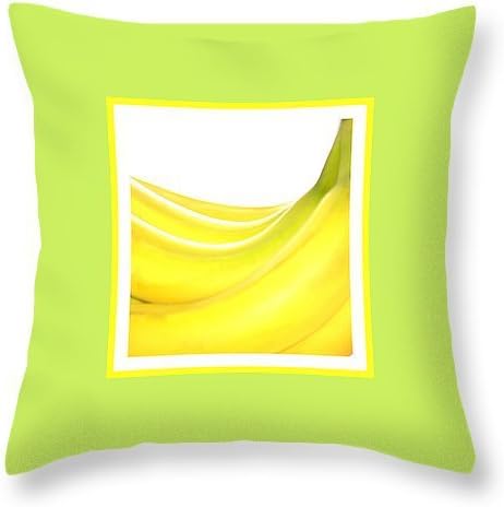 Banana I Yellow Fruit Print Throw Cushion Case Cover Green 1 26"x26"