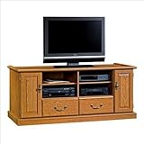 Sauder Carolina Oak Finish Wood TV Stand