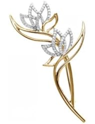 Two Tone Diamond Brooch