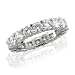 Certified 18k White Gold Round Brilliant Cut Diamond Eternity Band Ring Size 6.5 (G-H, SI,5.35 carat)