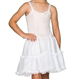 I.C. Collections White Bouffant Slip Petticoat - Lace Embellished