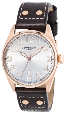 Torgoen Swiss Men's T28104 T28 3-Hand Rose Aviation Watch