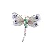 Jewelry : Dragonfly Pin with Oval Shaped Turquoise in Sterling Silver