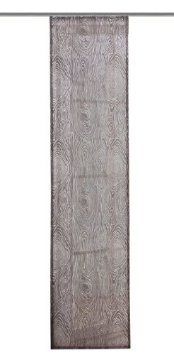 Home fashion 86590-840 Schiebevorhang Holzoptik Ausbrenner, braun / 245 x 60 cm