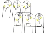 Metal Floral Design Lawn Edging 46cm X 32cm (195167) 4 per pack