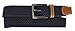 Marshal Wallet Mens Elastic Silver Buckle with Tan Tabs Braided Stretch Belt (XXXX-Large, Navy Blue)