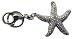 Image - Damen / Herren Schlüsselanhänger, Stern, Strass-Steine, Silber, Karabinerhaken, Seestern