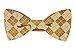 Hello Tie Men's Wooden Bowtie- Original Wood Color Bow Tie