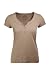 edc by ESPRIT Damen T-Shirt Regular Fit, 032CC1K039, Gr. 40 (L), Beige (sahara beige 225) Regular