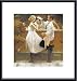 After the Prom by Norman Rockwell 13.25X14.00 Framed with Black Metal Frame