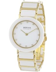 Bering Time 11429-751 Ladies Ceramic White Gold Watch