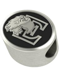 Eastern Michigan Eagles Collegiate Bead Fits Most Pandora Style Bracelets Including Pandora, Chamilia, Biagi, Zable, Troll and More. High Quality Bead in Stock for Immediate Shipping