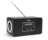 NGS Roomy - Reproductor MP3 con radio FM, color negro