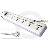 Buy 220-240 VOLT 6 OUTLET FAX MODEM SURGE PROTECTOR by WonPro
