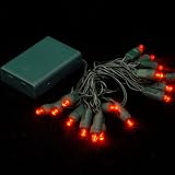Red LED Battery Operated Christmas Lights