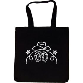 Tote Bag : COWBOY HAT AND HORSESHOES