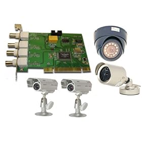 Q-See 4 Channel PCI DVR Card with 4 Color CMOS Camera Kits by Q-See