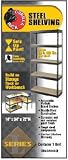 Gorilla Rack GR6-3414-5-IMP Five Shelf 34-Inch-by-14-Inch-by-72-Inch Shelving Unit, Black