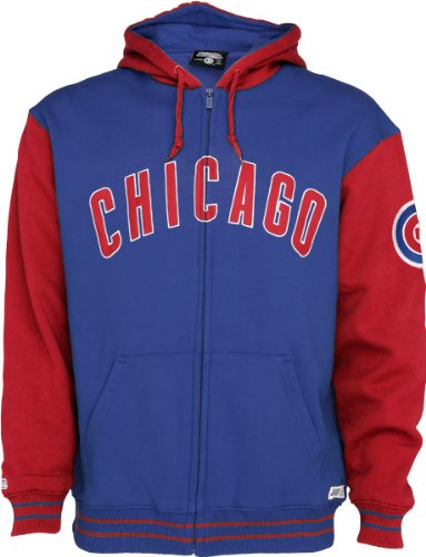 Chicago Cubs Royal Full Zip Hooded Fleece Jacket