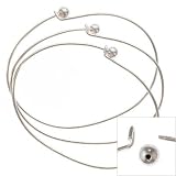 Silver Plated Wire Beading Bracelet With Ball - Add A Bead (3 Bracelets)