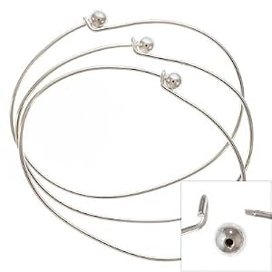 Silver-Plate-Wire-Beading-Bracelet-With-Ball-Add-A-Bead-3-