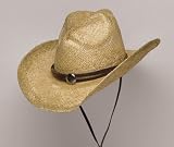 Tea Stained Raffia Straw Cowboy Hat