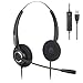 Corded USB Headset with Noise Cancelling Mic and in-line Controls, VoiceJoy Business Headset for Skype, SoftPhone, Call Center, Crystal Clear Chat, Super Lightweight, Ultra Comfort