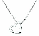 Dew Damen Kette mit Herzanhänger Silber 90C0HP