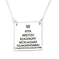 Sour Cherry Quirky Eye Test Necklace (18 inch silver plated chain)