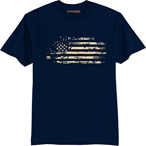 Distressed American Flag Tee 100% Cotton PRESHRUNK T-Shirt Funny Saying