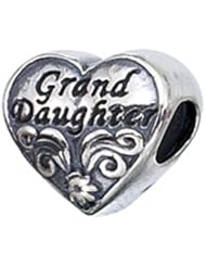 Zable (tm) Sterling Silver Granddaughter Pandora Compatible Bead / Charm