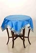 Turquoise Sari Table linen /table cloth / Topper - Custom Made