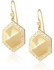 Lauren Harper Collection Mirage 18k Gold and Diamond Classic Pyramid Drop Earrings