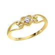 10K Yellow Gold 0.05 ct. Diamond Heart Ring
