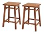 Winsome Wood Oversized Square Seat 24-Inch Counter Stool, Set of 2