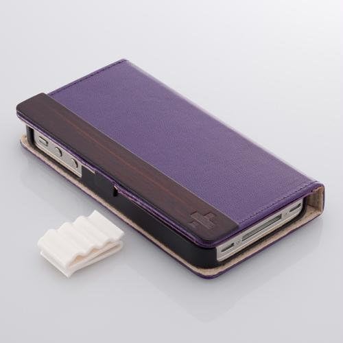 Simplism Japan TR-FNIPN-PP/EN Flip Note Style for iPhone 4S 1 Pack - Retail Packaging - Purple