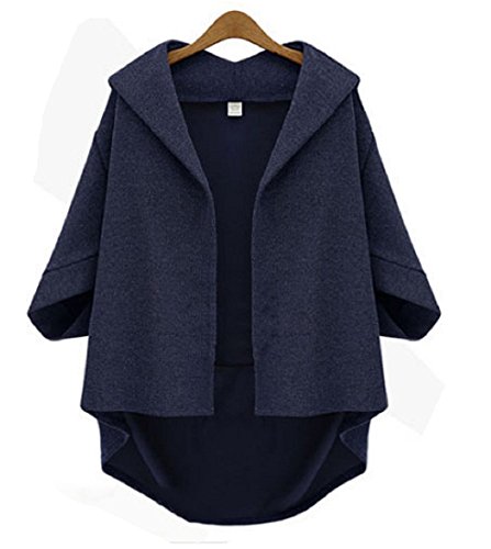 レディース　アウター　春にあうコーデ　形・デザインがオシャレ　パンツやスカート、ワンピースにも重ね着OK 黒・ネイビーのカジュアル2色　『限定・巾着袋付き』