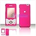 SOLID HOT PINK RUBERIZED COATED SNAP-ON COVER HARD CASE PHONE PROTECTOR for SONY ERICSSON W580 / S500 WALKMAN