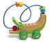 Happy Crocodile Bead Frame Play Toy on Wheels