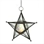 Clear Glass And Metal Star Lantern Light Candle Holder