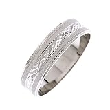 Image of .925 Sterling Silver Diamond-Cut Unisex Wedding Band