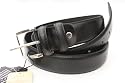 Black Stylish Italian leather belt by Kenneth Brownne -
