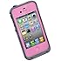 LifeProof FRE iPhone 4/4s Waterproof Case - Retail Packaging - PINK/GREY (Discontinued by Manufacturer)
